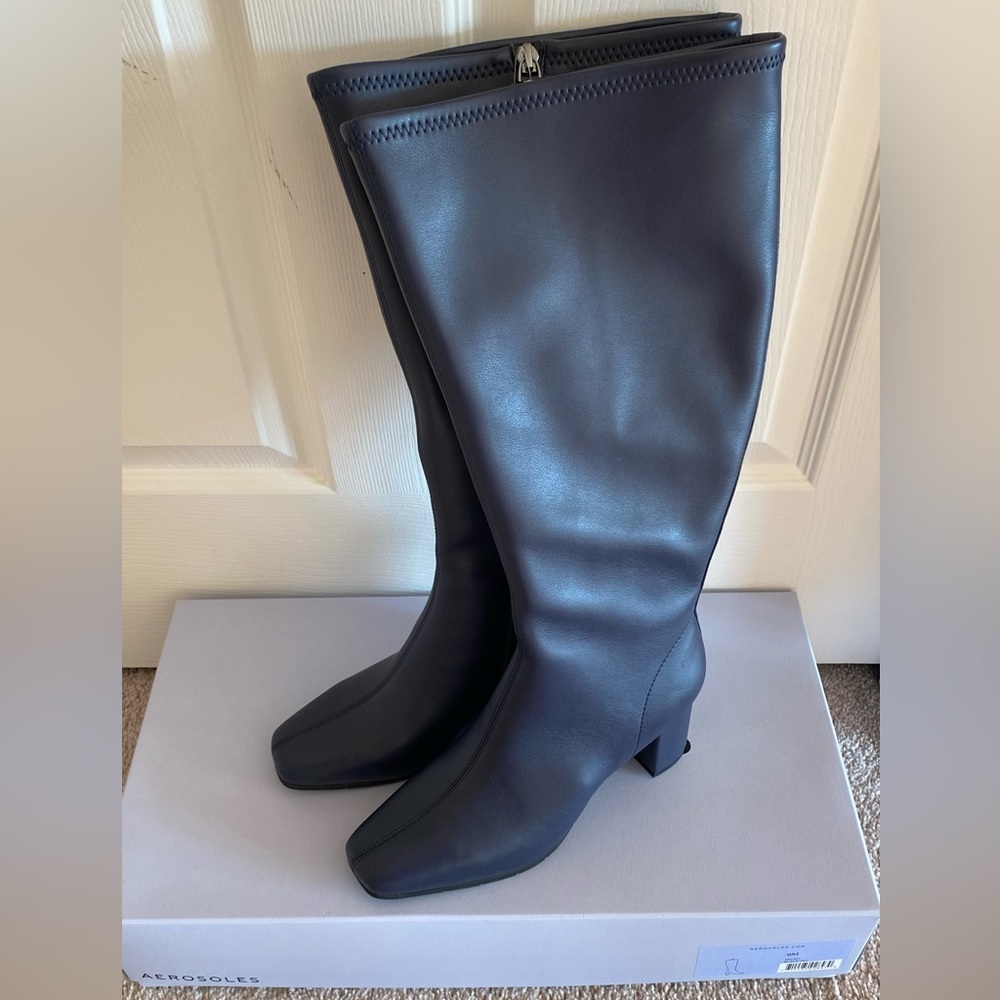 Aerosoles Micah Women's Leather
Knee High Boots (Navy blue)